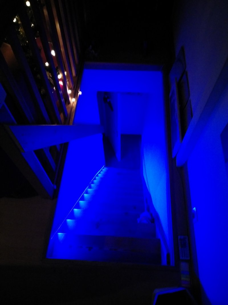 Installation éclairage dans escalier souplex